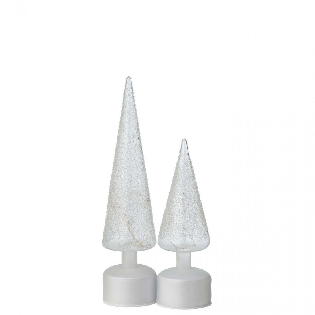 Boom Led Draaiend Glas Wit/Transparant Set van 2 J-Line