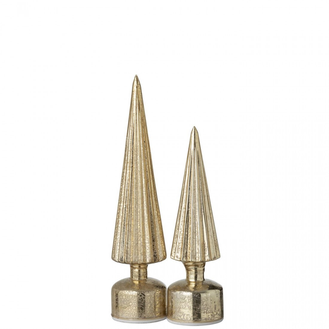 Kerstboom Led Draaiend Glas Goudkleurig Set van 2 J-Line