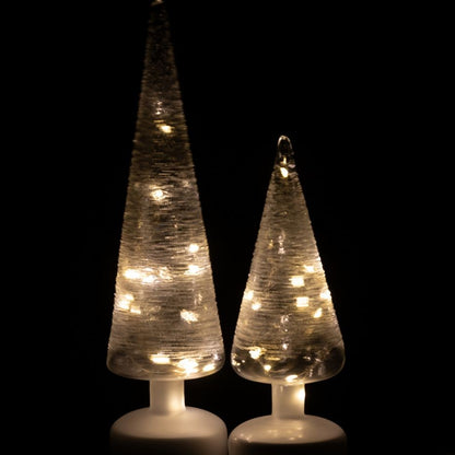 Boom Led Draaiend Glas Wit/Transparant Set van 2 J-Line