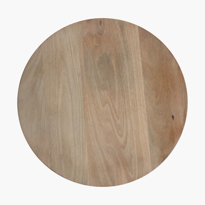 Bijzettafel Bullnose Reversed Fluted Naturel Ø50cm Raw Materials