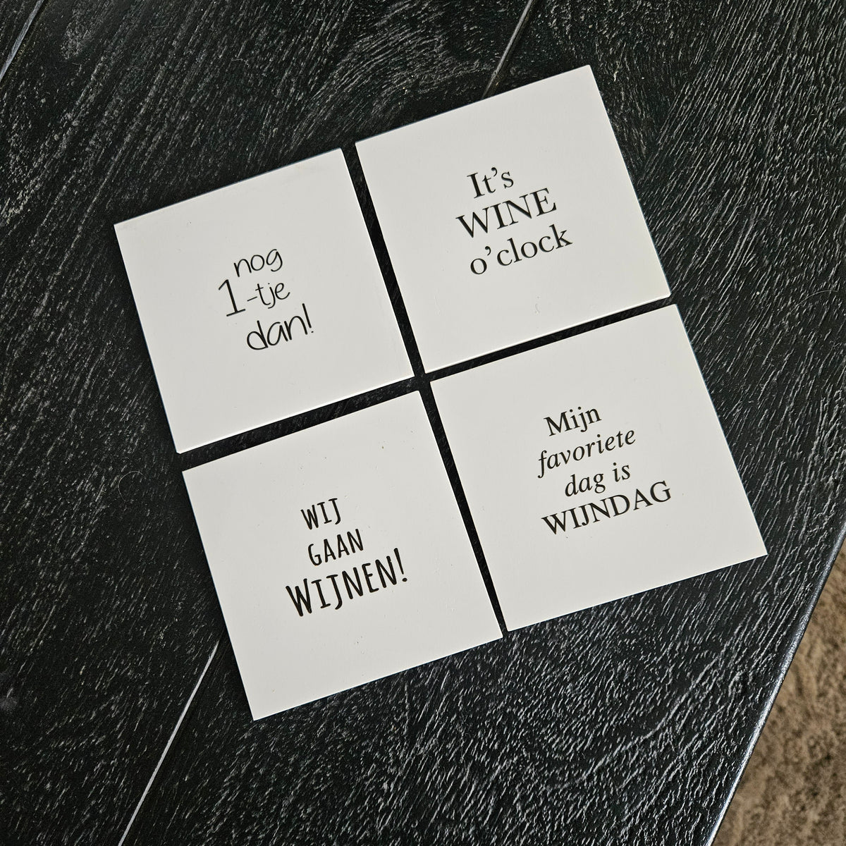 Onderzetters Vierkant Wijn Set van 4