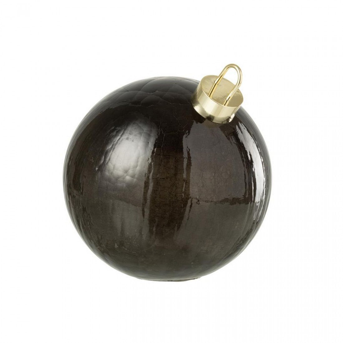 Kerstbal Led Glas Zwart Set van 3 J-Line