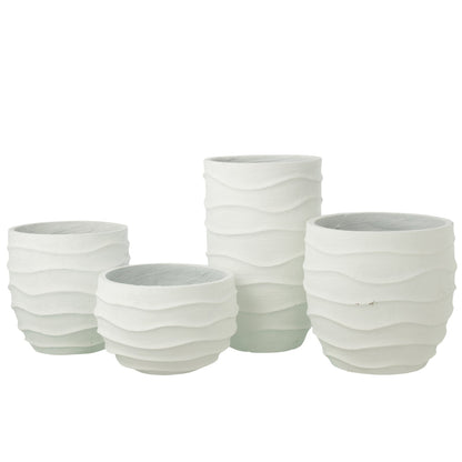Bloempot Golf + Buiten Zand Wit Large J-Line