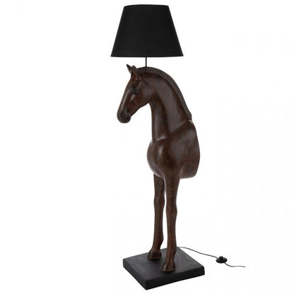 Staanlamp Paardenvoorkant Polyresin Donkerbruin J-Line