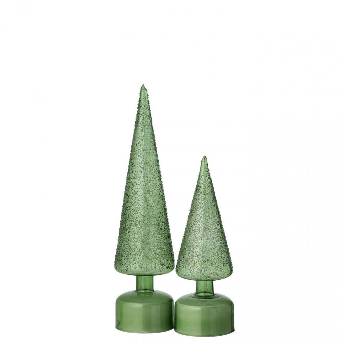 Kerstboom Led Draaiend Glas Groen Set van 2 J-Line