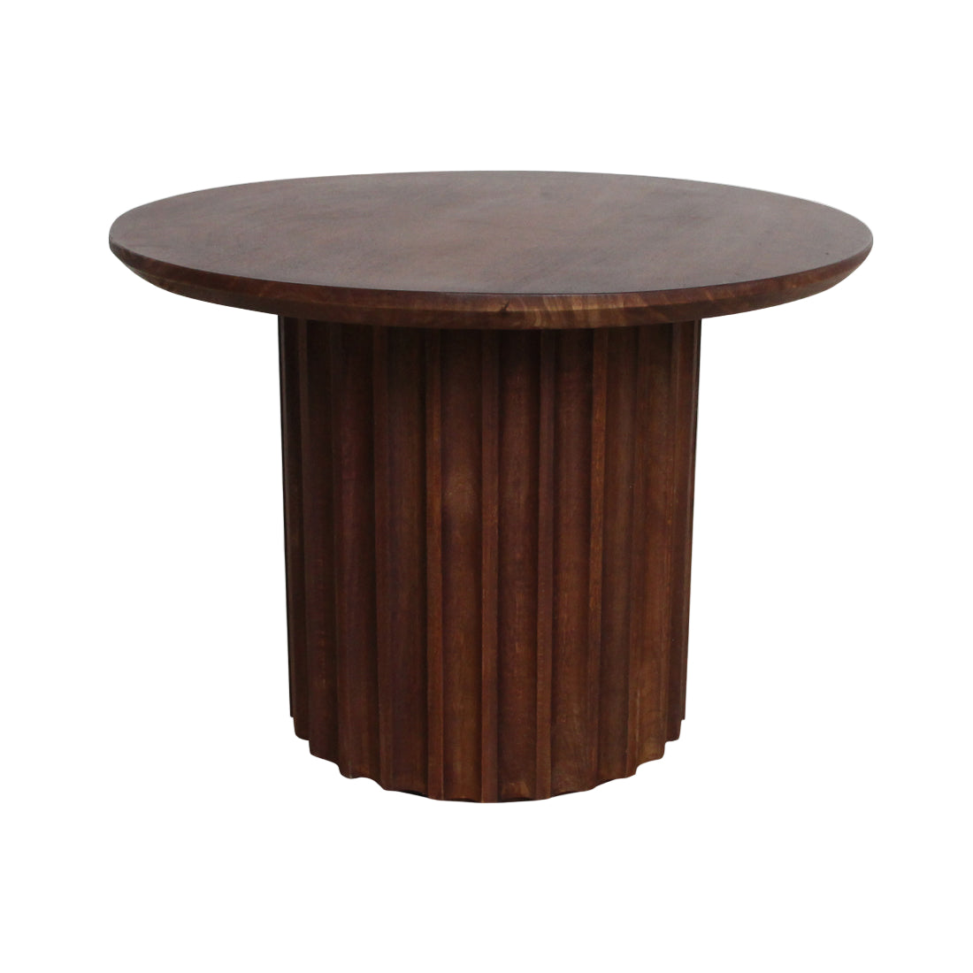 Bijzettafel Bullnose Reversed Fluted Bruin Ø55cm Raw Materials