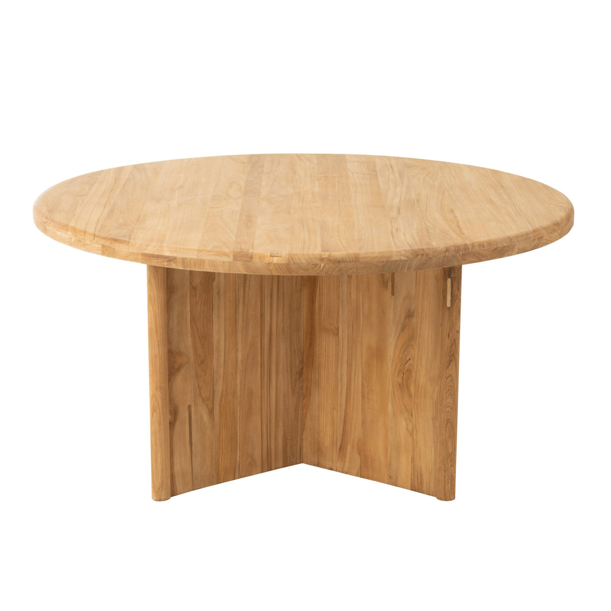 Ronde Eetkamertafel Teak Hout Naturel Ø150cm J-Line