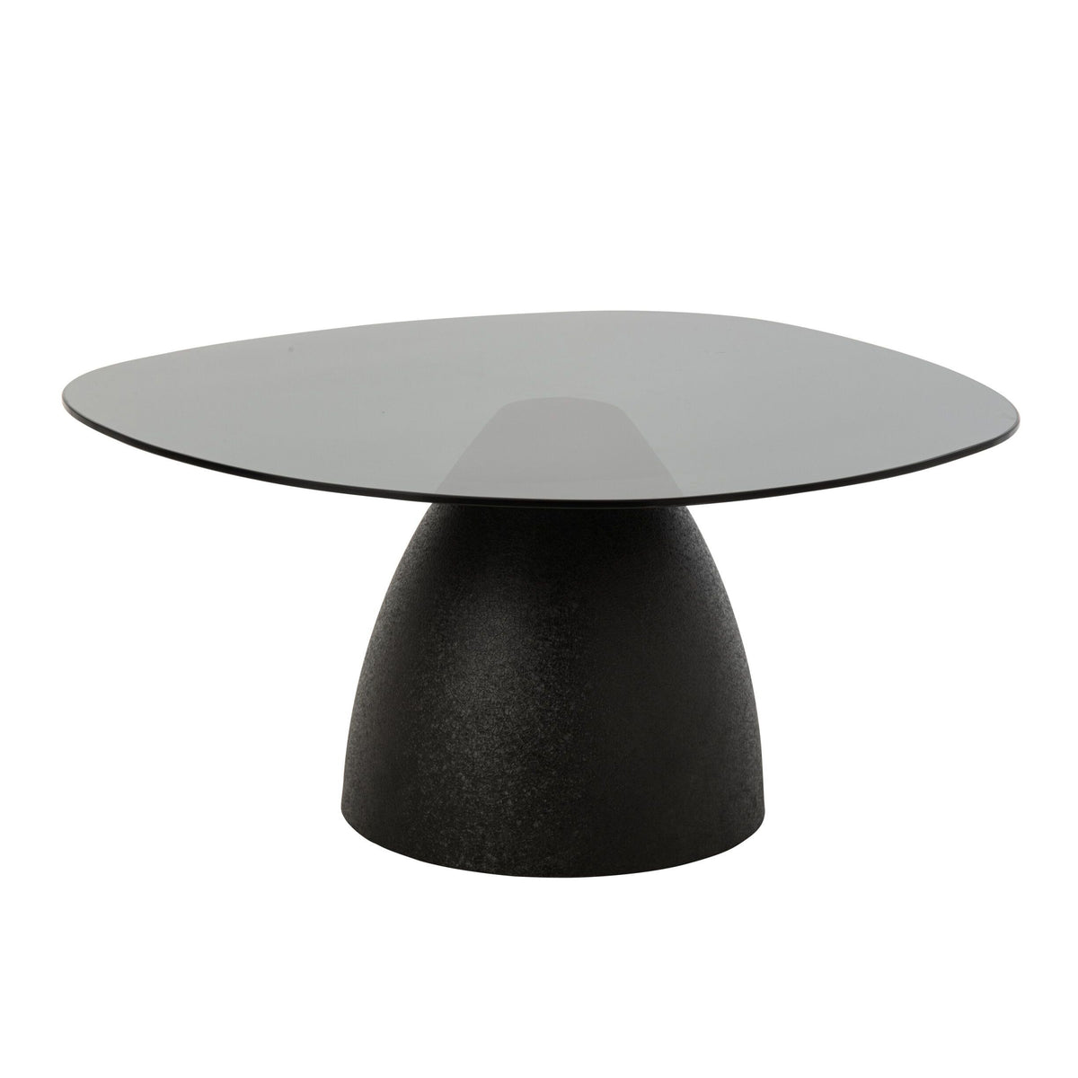 Salontafel Glas/Metaal Zwart J-Line