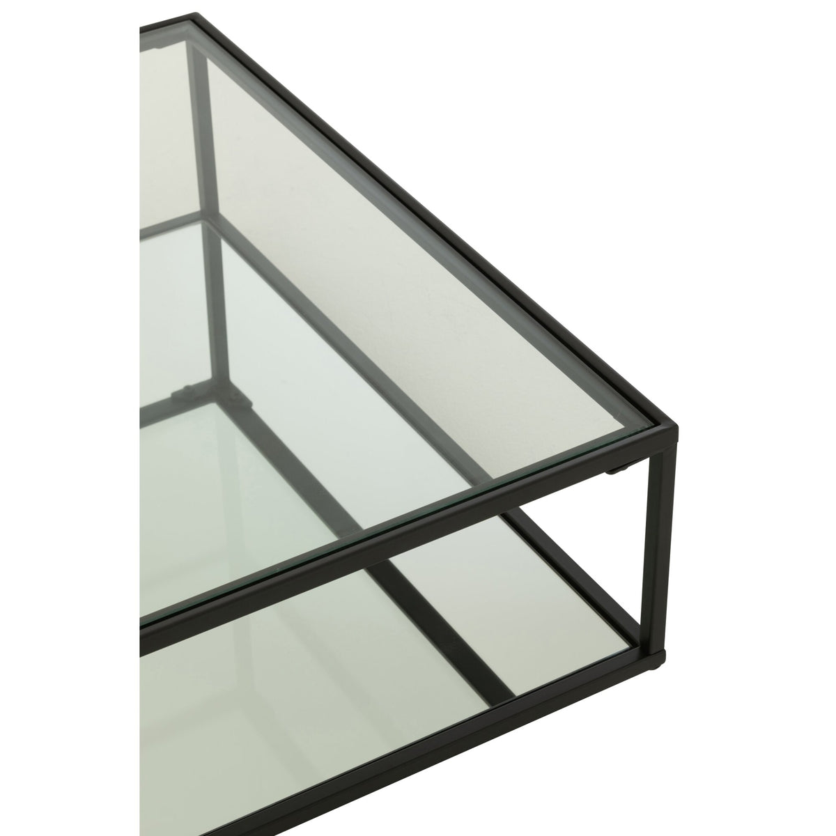 Salontafel Metaal/Glas Zwart J-Line