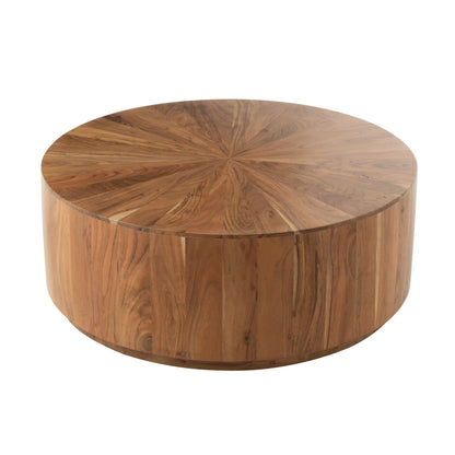 Salontafel Rond Acacia Hout/Mdf Naturel J-Line