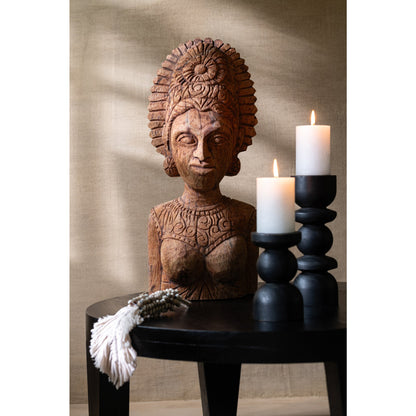 Salontafel Rond Mangohout Mat Zwart J-Line