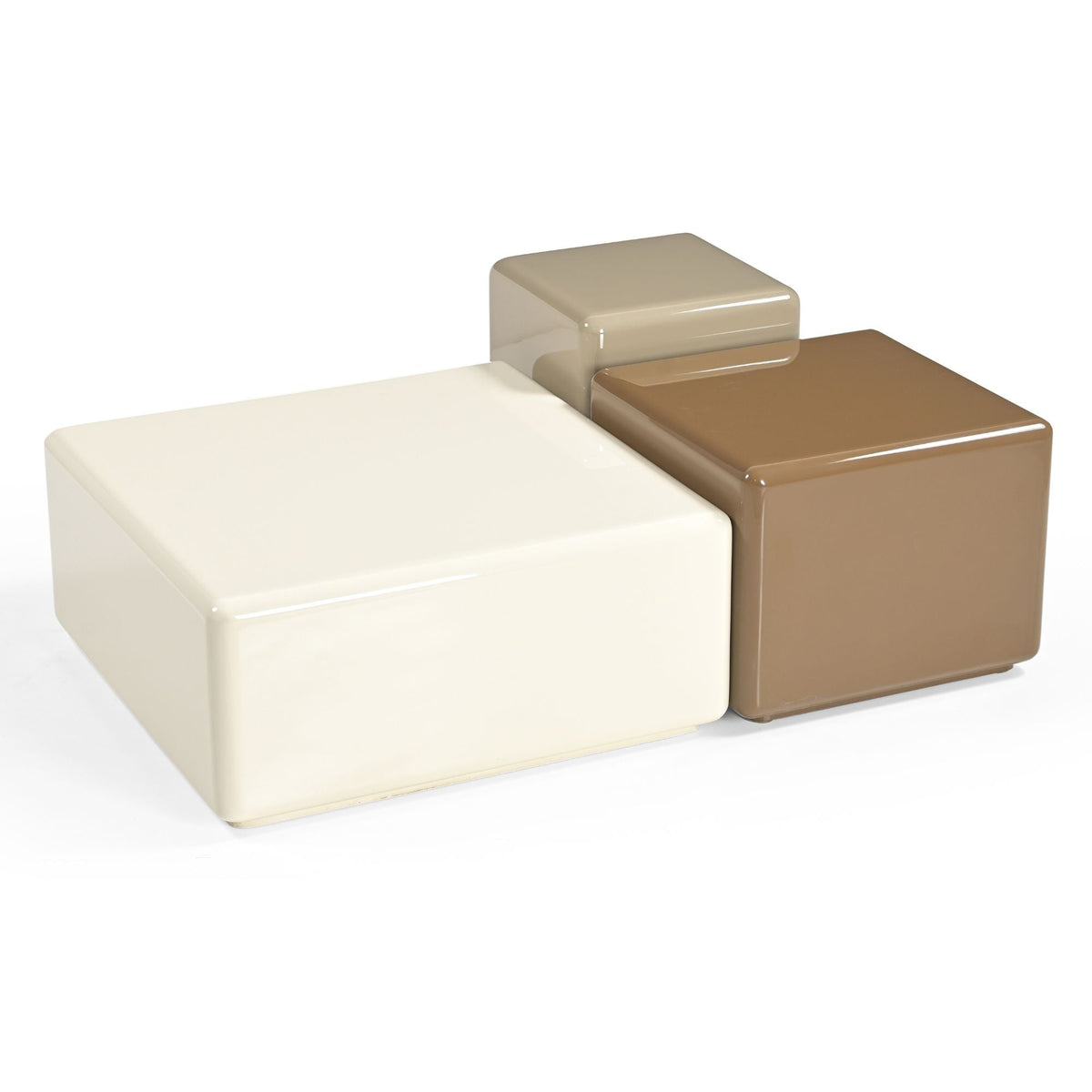 Salontafels Elias Set Van 3 van Starfurn, de bruine tafel van 40cm met afgeronde hoeken