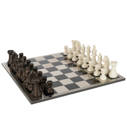 Schaakspel Polyresin Bruin/Wit J-Line