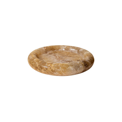 Kleine onyx schaal uit de set van PTMD, Ø25cm met dikke rand