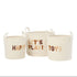 Set Van 3 Mand Kinderen Katoen Wit/Bruin J-Line