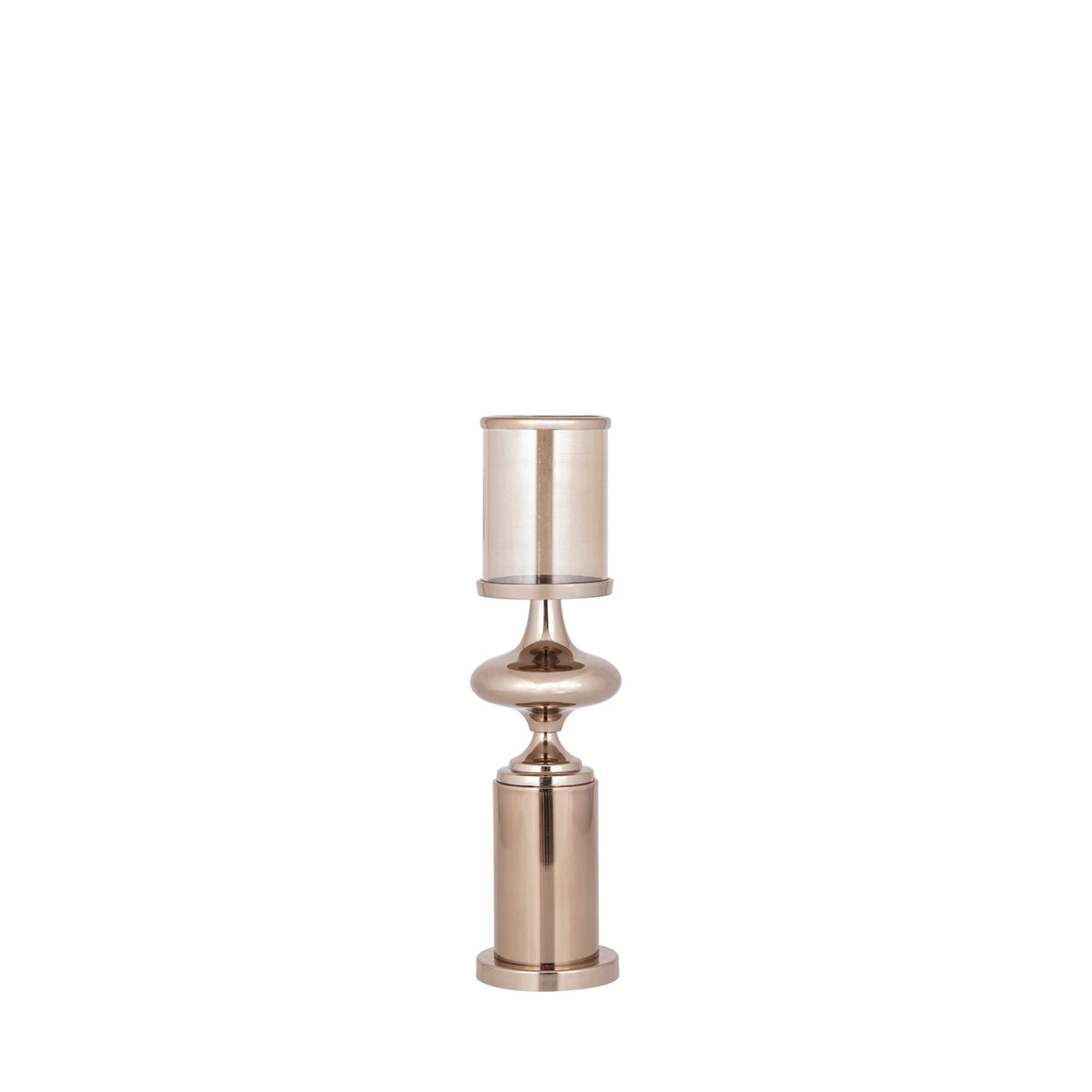 Set Van 3 Rodire Windlichten RVS Brons van PTMD, het kleinste windlicht van 41 centimeter