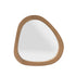 Spiegel Lou Organisch Naturel 45x43cm van Starfurn, vooraanzicht van de organische spiegel met naturel mangohouten lijst