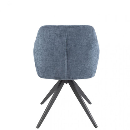 Stoel Louna Ijzer/Acryl Blauw J-Line