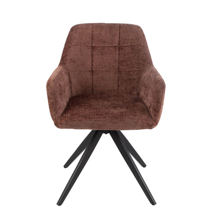 Stoel Louna Ijzer/Acryl Bruin J-Line