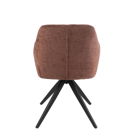 Stoel Louna Ijzer/Acryl Bruin J-Line