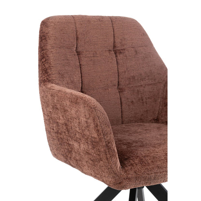 Stoel Louna Ijzer/Acryl Bruin J-Line