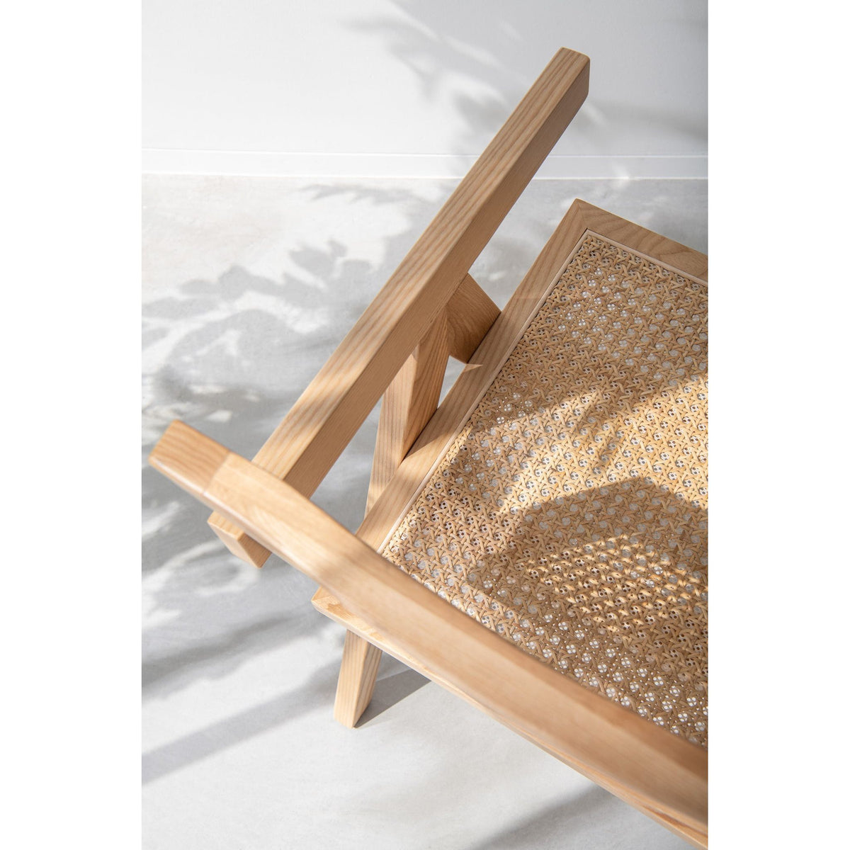 Stoel Rooster Essenhout/Rattan Naturel J-Line