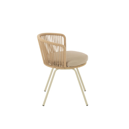 Stoel Toa Metaal/Koord Beige J-Line