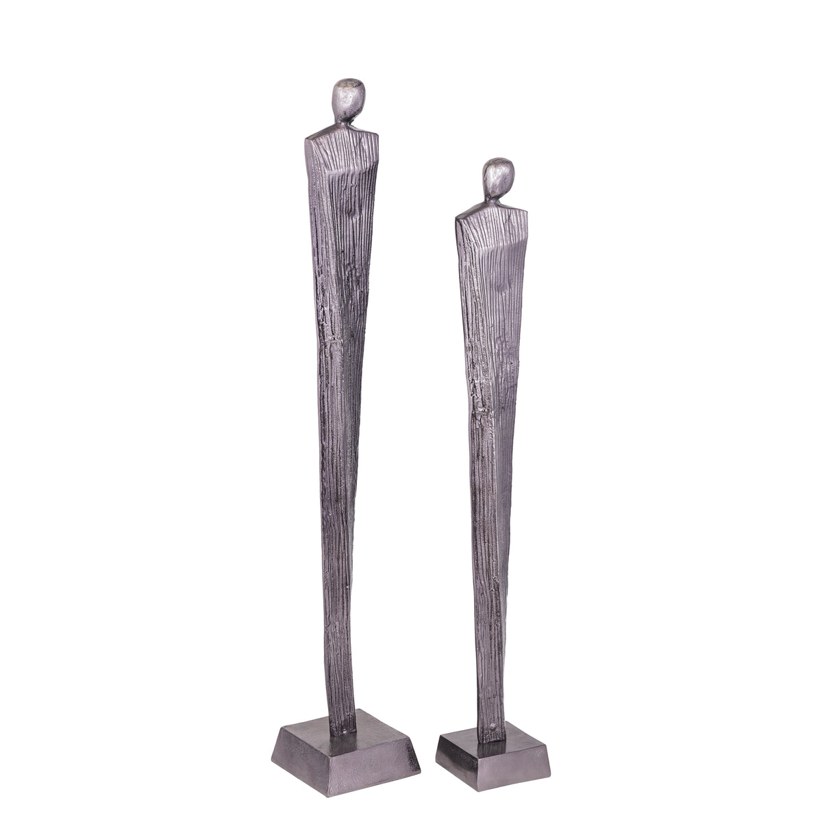 Symon GunMetal beelden van PTMD in Large en Small naast elkaar op witte achtergrond