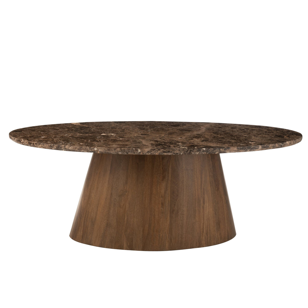 Tafel Ovaal Marmer/Mangohout Bruin J-Line