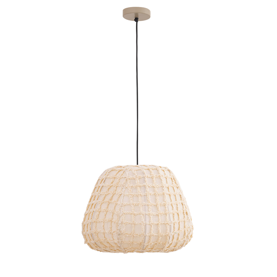 Tayma hanglamp S van PTMD, complete lamp met snoer en plafondkap op witte achtergrond