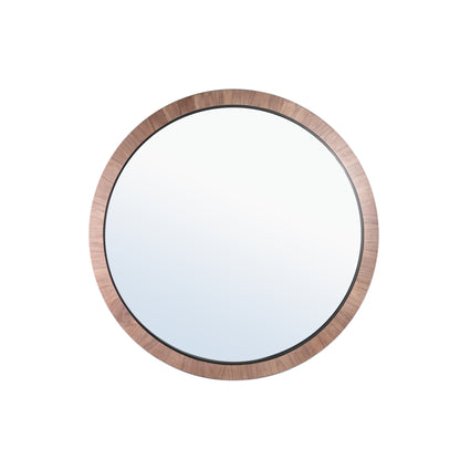 Tiess Natural Round Wooden Mirror Large 153x8x153cm PTMD - Spiegel - PTMD - livinglovely.nl