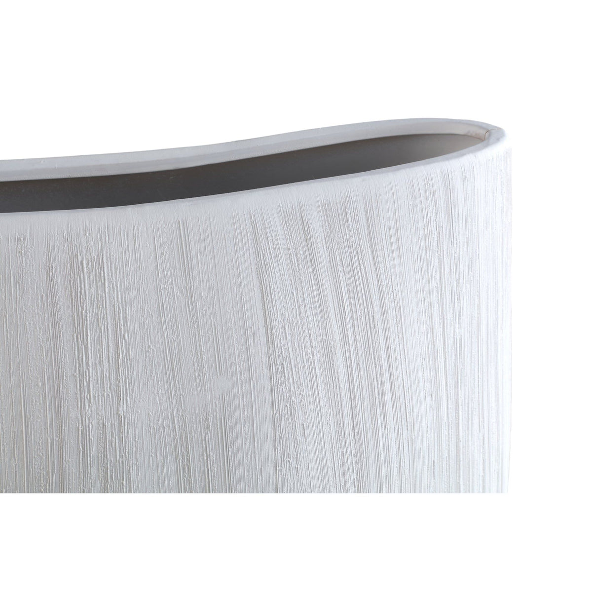 Detail van de voet van de witte Tywin pot small van PTMD