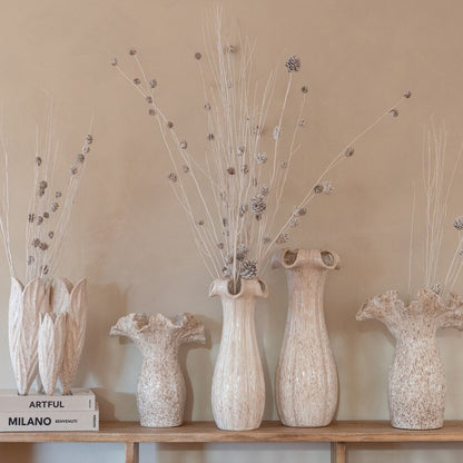 Vaas Geglazuurd Keramiek Beige Small J-Line