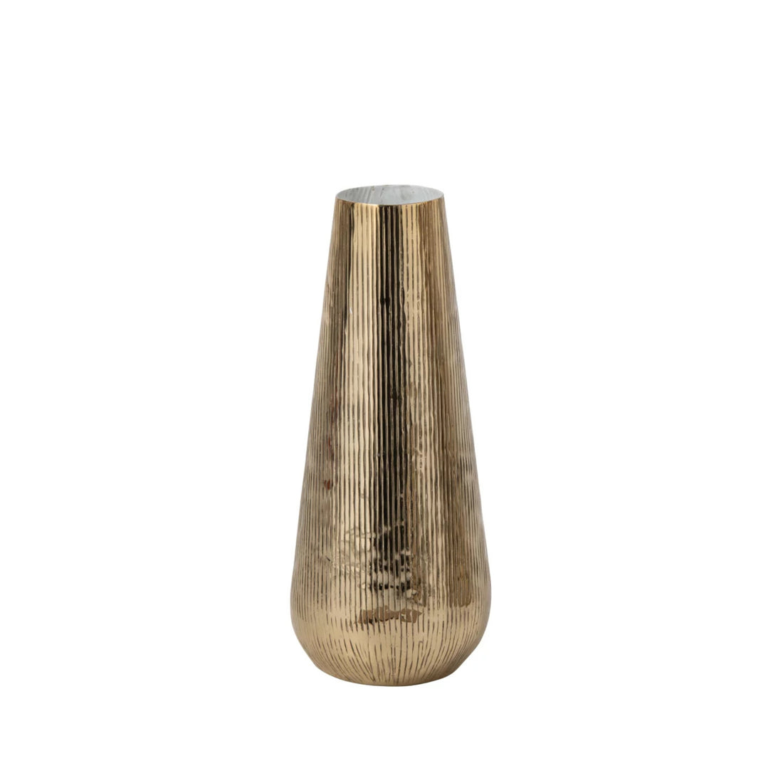 Vaas Gestreept Aluminium Goud/Wit Small J-Line
