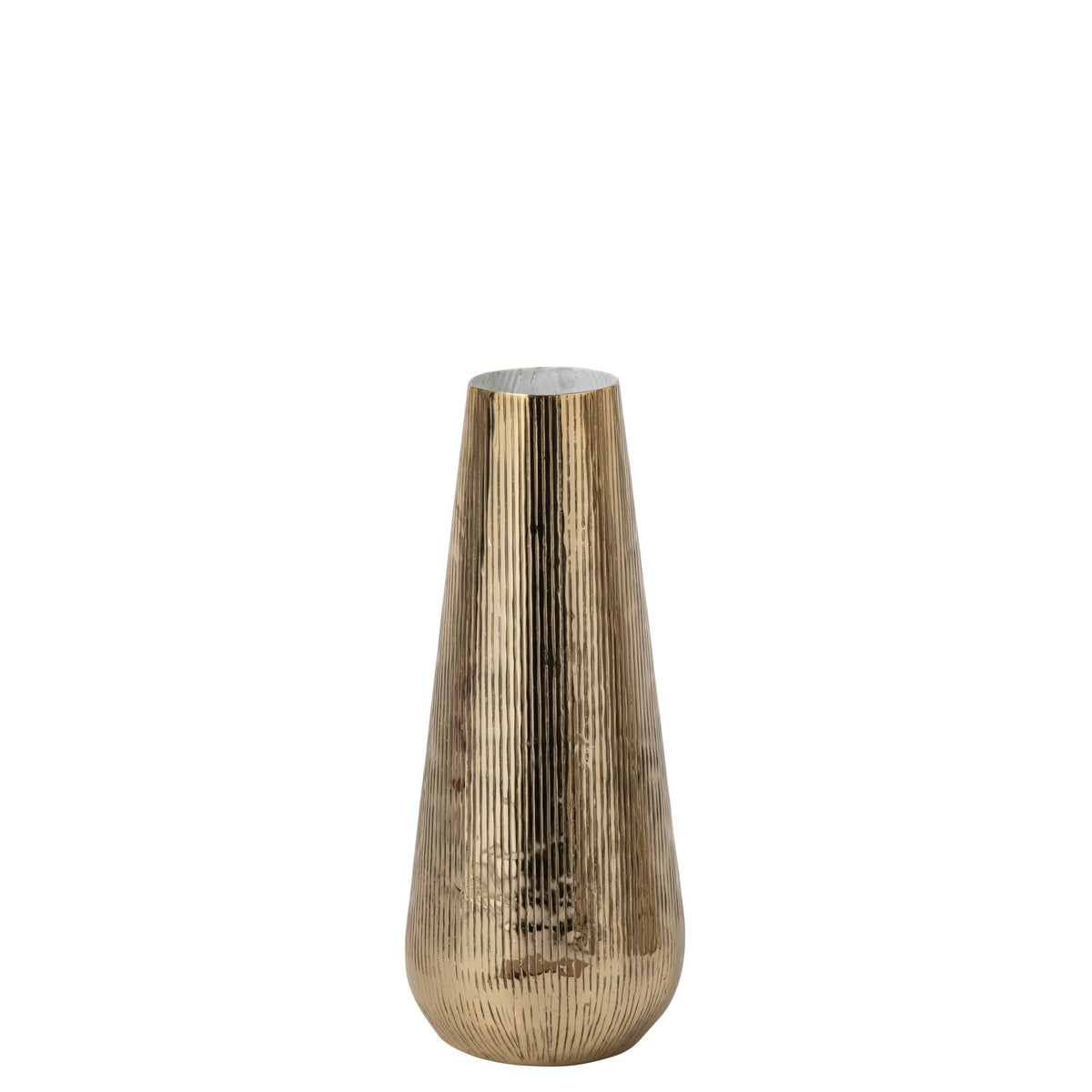 Vaas Gestreept Aluminium Goud/Wit Small J-Line