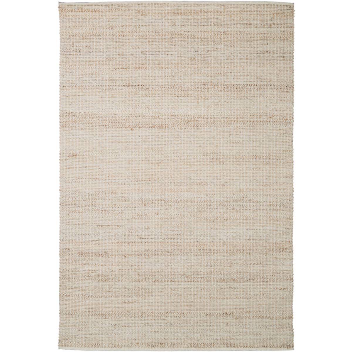 Vloerkleed Hero Jute Wol Ivoor Naturel 250x350cm van MUST Living, volledig in beeld op een neutrale achtergrond