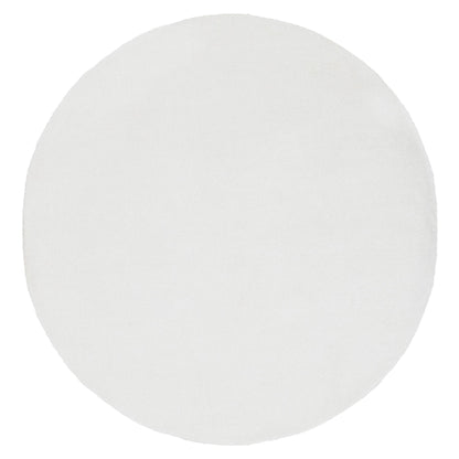 Rond vloerkleed Noble van MUST Living in ivoorkleurig polyester met een doorsnede van 200 cm