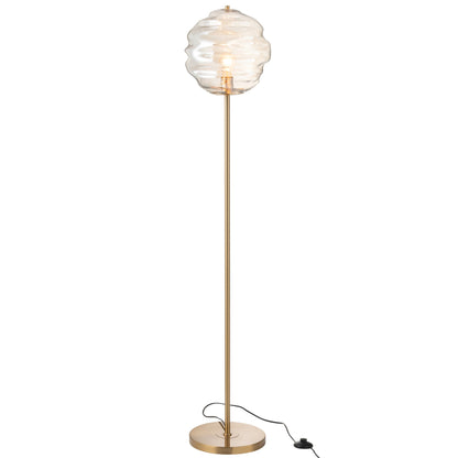 Vloerlamp Glas Licht Cognac H156cm J-Line