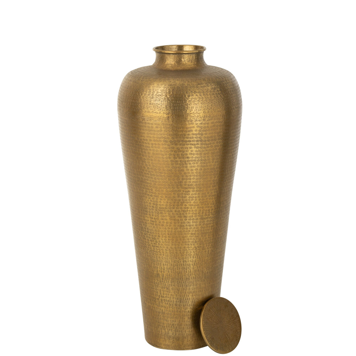 Vloervaas Cilinder Aluminium Goud  J-Line