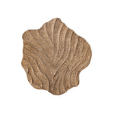 Wandpaneel Abbie Beige MDF Golvend Organisch Small van PTMD, handgemaakt paneel met golvend reliëf op wit
