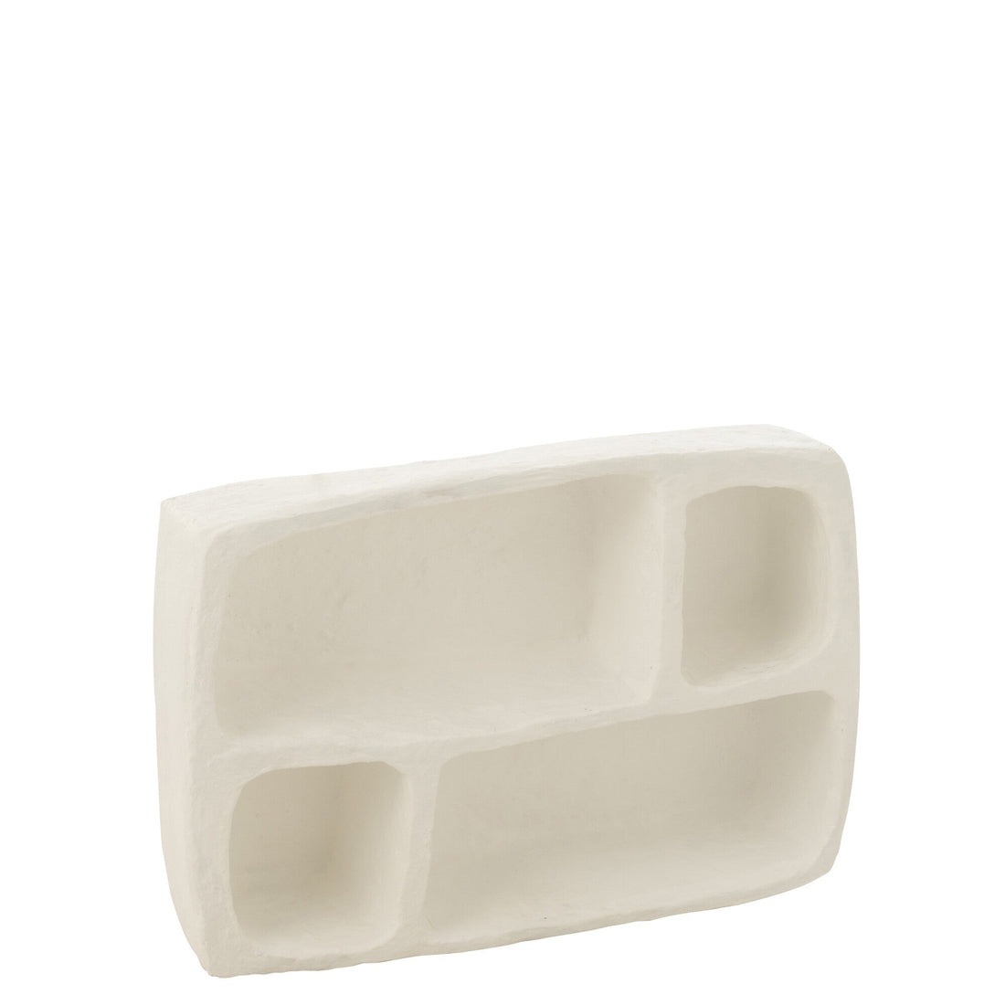 Wandrek Flint Papier Mache Wit Small - Wanddecoratie - J-Line - livinglovely.nl