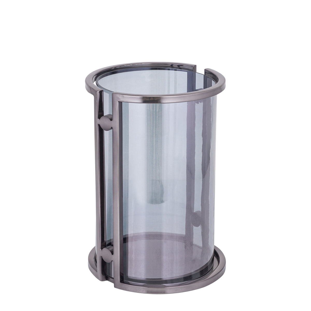 Windlicht Jarie Gunmetal Large van PTMD, extra productaanzicht van het donkere frame