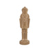Yule Notenkraker Beige Small van PTMD, notenkraker in klassieke vorm in beige fluweel op witte achtergrond