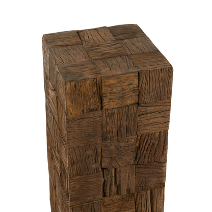Zuil Gerecycled Hout Naturel Large J-Line
