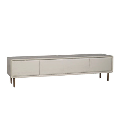 Zwevend TV-meubel Allure Zand 240cm van Starfurn schuin van opzij gefotografeerd